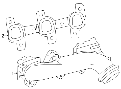 2011 Ram Dakota Exhaust Manifold Diagram 1 - Thumbnail