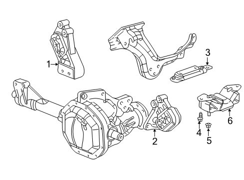 2003 Dodge Ram 2500 Engine & Trans Mounting Diagram