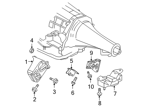 2005 Dodge Ram 1500 Engine & Trans Mounting Diagram 3 - Thumbnail