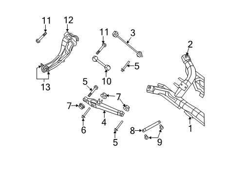 2017 Jeep Patriot Rear Suspension Components, Stabilizer Bar Diagram 3 - Thumbnail