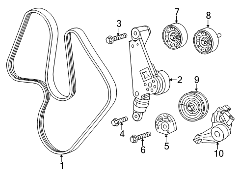 2016 Jeep Wrangler Belts & Pulleys Diagram
