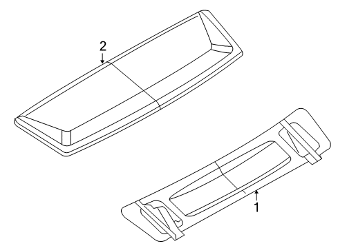 2005 Chrysler Crossfire Trunk Lid - Spoiler Diagram