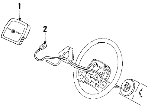 1991 Chrysler LeBaron Air Bag Components Diagram 2 - Thumbnail