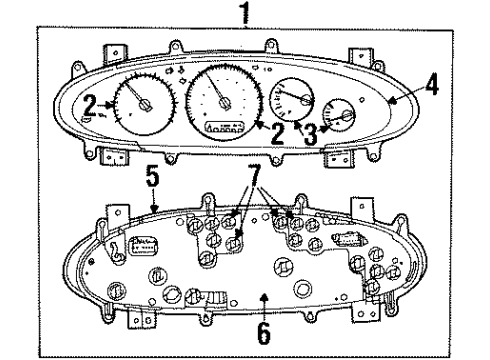 1999 Dodge Stratus Cluster & Switches Diagram