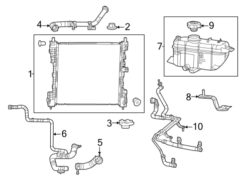 2025 Jeep Grand Cherokee Radiator & Components Diagram