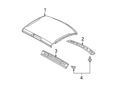 2008 Dodge Ram 1500 Roof & Components Diagram