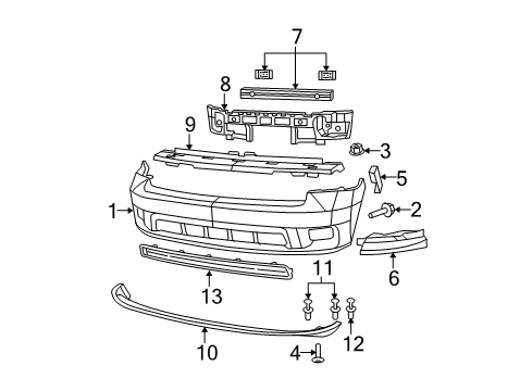 2011 Ram 1500 Front Bumper Diagram