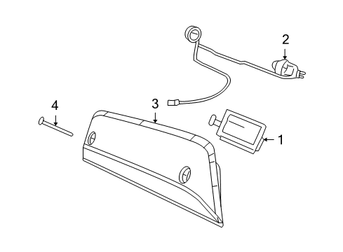 2014 Dodge Journey High Mount Lamps, License Lamps Diagram