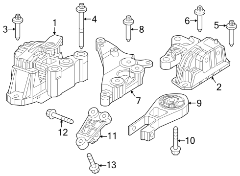 2025 Jeep Compass Engine & Trans Mounting Diagram