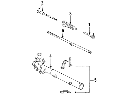 1986 Chrysler Town & Country Steering Gear & Linkage Diagram