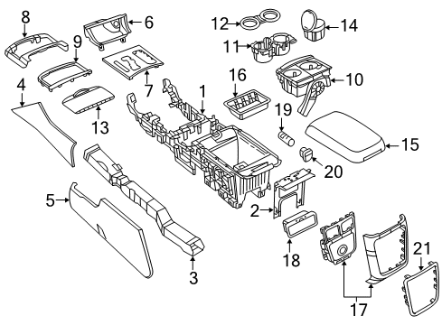 2017 Chrysler 300 Console Diagram