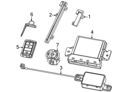 2025 Jeep Wagoneer L Keyless Entry Components Diagram