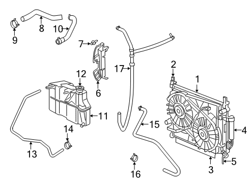 2005 Dodge Magnum Radiator & Components Diagram 2 - Thumbnail