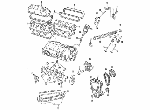 2000 Dodge Dakota Engine Parts & Mounts, Timing, Lubrication System Diagram 2 - Thumbnail