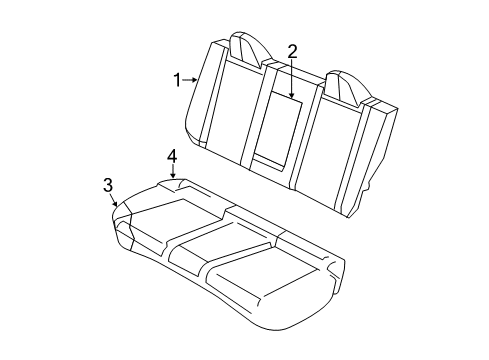 2011 Dodge Avenger Rear Seat Components Diagram