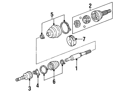1993 Dodge Caravan Drive Axles - Front Diagram