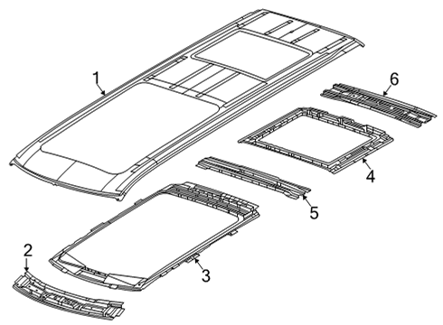2024 Jeep Grand Wagoneer Roof & Components Diagram
