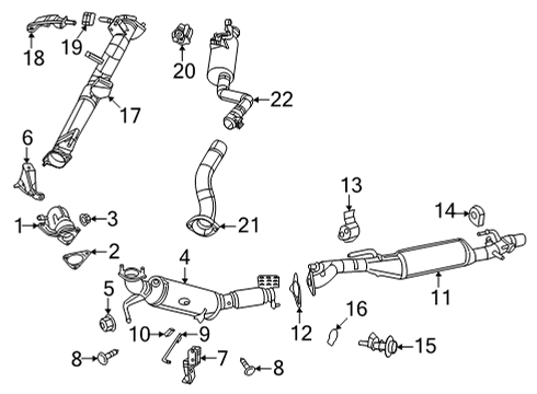 2020 Ram 1500 Exhaust Components Diagram 2 - Thumbnail