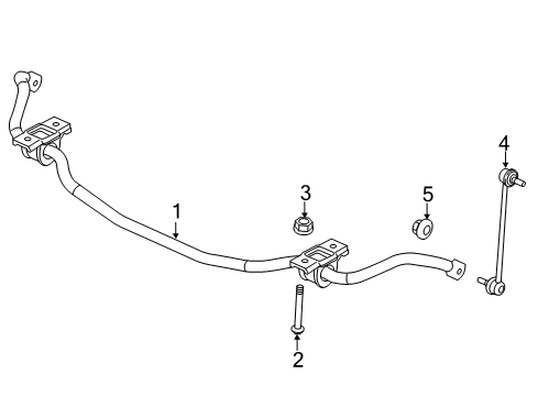 2015 Jeep Cherokee Stabilizer Bar & Components - Front Diagram
