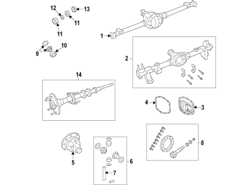 2020 Jeep Gladiator Rear Axle, Differential, Drive Axles, Propeller Shaft Diagram