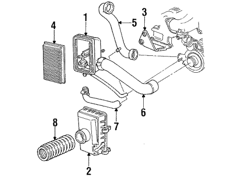 1989 Dodge Shadow Air Inlet Diagram