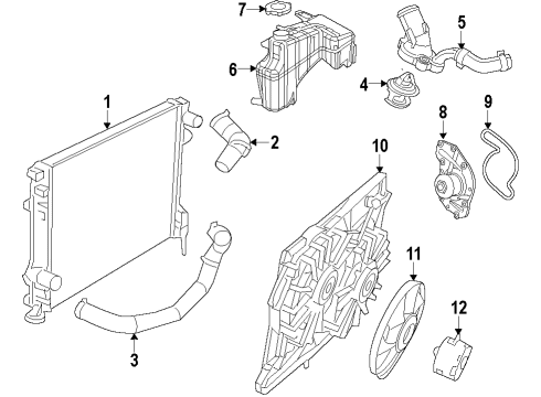 2009 Dodge Challenger Cooling System, Radiator, Water Pump, Cooling Fan Diagram 4 - Thumbnail