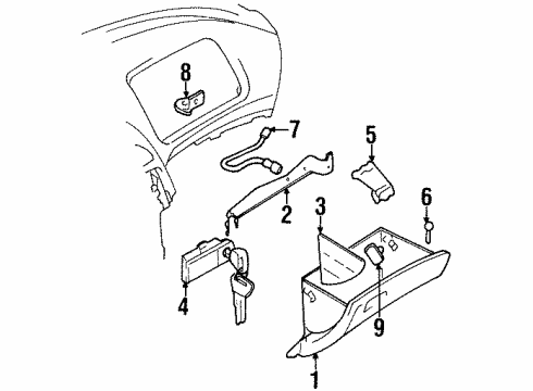 1998 Chrysler Sebring Glove Box Diagram 2 - Thumbnail
