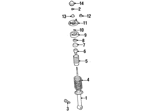 1999 Dodge Avenger Struts & Components - Rear Diagram 1 - Thumbnail