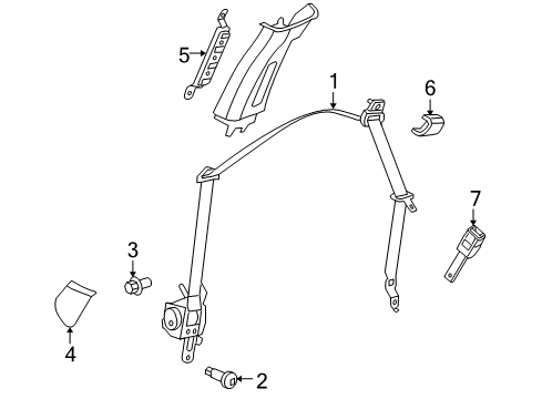 2010 Chrysler 300 Front Seat Belts Diagram