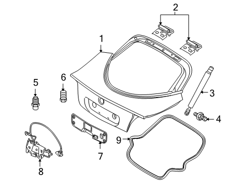 2008 Dodge Viper Gate & Hardware Diagram