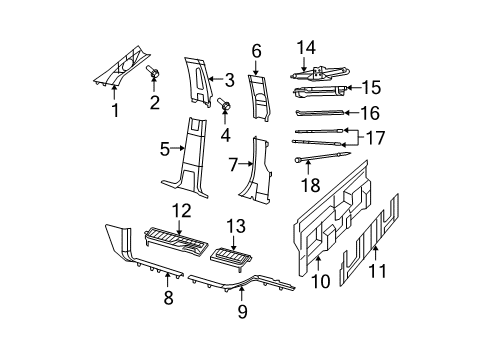 2011 Ram 1500 Interior Trim - Cab Diagram 5 - Thumbnail