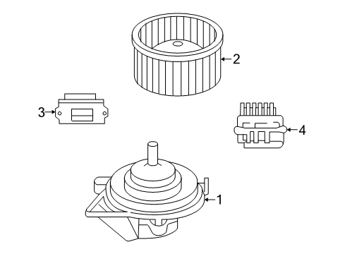 2009 Chrysler Aspen Blower Motor & Fan Diagram