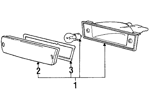 1985 Dodge Colt Park & Signal Lamps Diagram 1 - Thumbnail