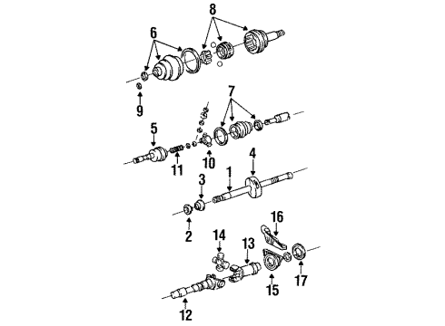 1987 Chrysler New Yorker Axle Shaft - Front Diagram