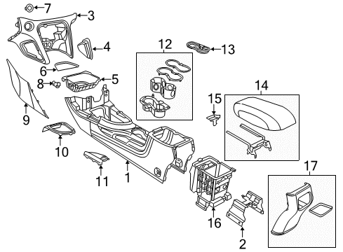 2013 Dodge Dart Console Diagram