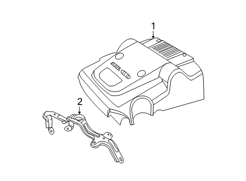 2009 Jeep Grand Cherokee Engine Appearance Cover Diagram