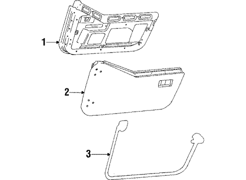 1988 Jeep Wrangler Door & Components, Hardware Diagram