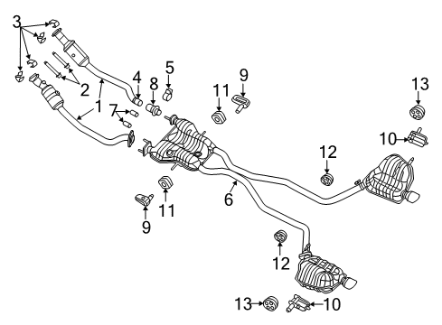 2011 Jeep Grand Cherokee Exhaust Components Diagram 2 - Thumbnail