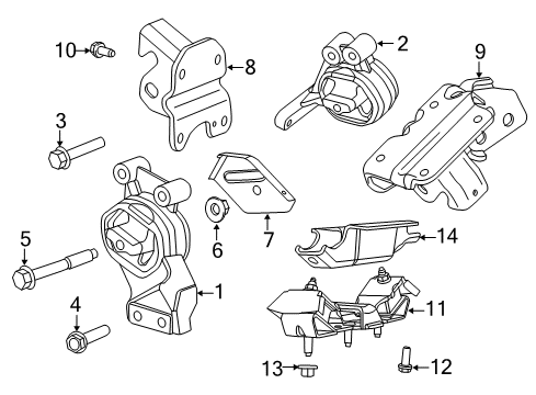 2013 Ram 1500 Engine & Trans Mounting Diagram 4 - Thumbnail