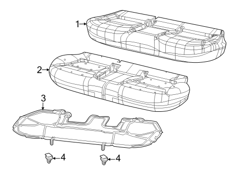 2024 Dodge Hornet Rear Seat Components Diagram 3 - Thumbnail