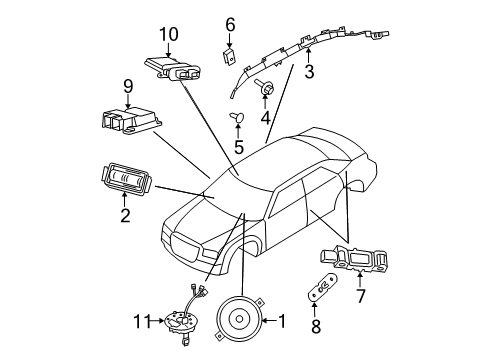 2010 Dodge Charger Air Bag Components Diagram