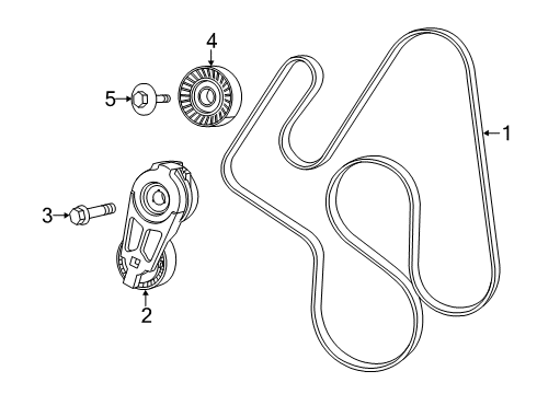 2022 Ram 2500 Belts & Pulleys Diagram