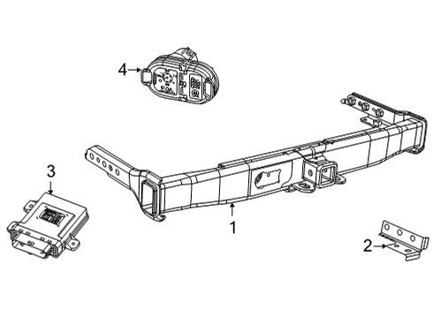 2024 Jeep Grand Cherokee L Trailer Hitch Components Diagram
