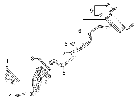 2012 Dodge Avenger Exhaust Components Diagram 2 - Thumbnail