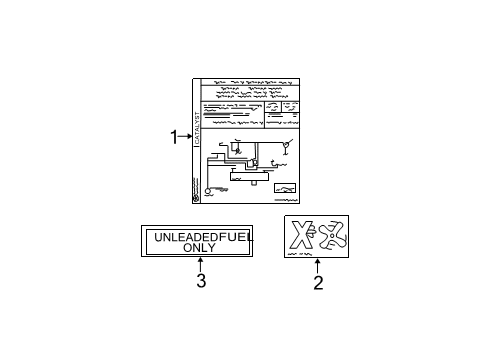 2006 Chrysler Sebring Information Labels Diagram