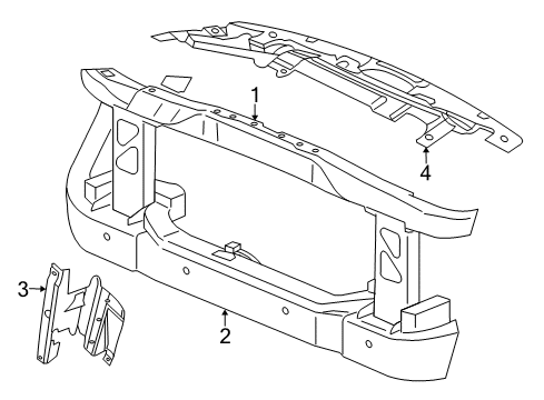 2009 Dodge Durango Radiator Support Diagram