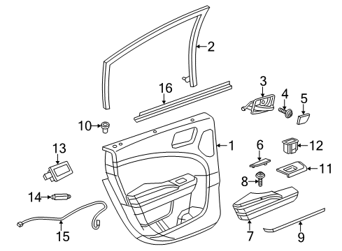 2022 Dodge Charger Interior Trim - Rear Door Diagram