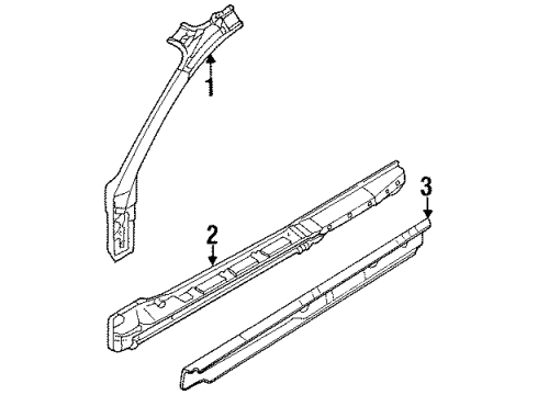 1997 Chrysler Sebring Hinge Pillar, Rocker Diagram