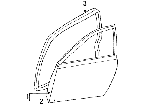 1997 Chrysler Cirrus Front Door Diagram