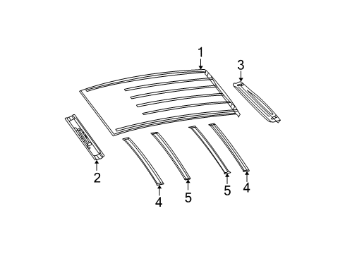 2002 Dodge Grand Caravan Roof & Components Diagram